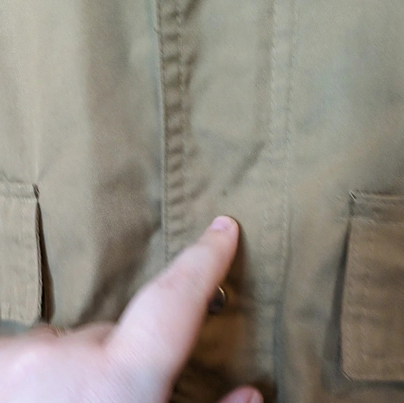 Vintage Gale-Sobel Big & Tall Camel Tan Brown Zip Up Cargo Jacket XL/2XL - Picture 12 of 14